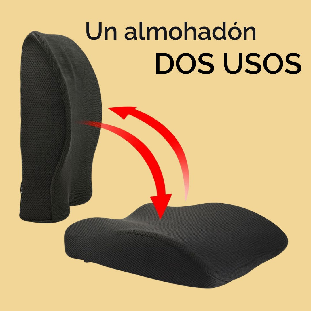 Almohadón Lumbar-Relax + Almohadón Relax-Legs de REGALO🎁