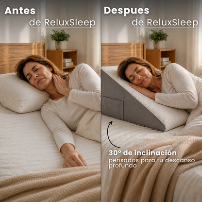 Almohadon ReluxSleep™ -  Elimina los ronquidos, la apnea y los reflujos