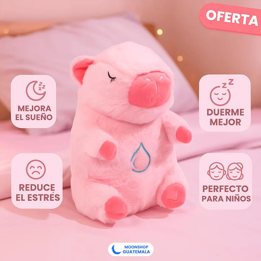 Peluche Capibara que respira - El Mejor Amigo para Dormir